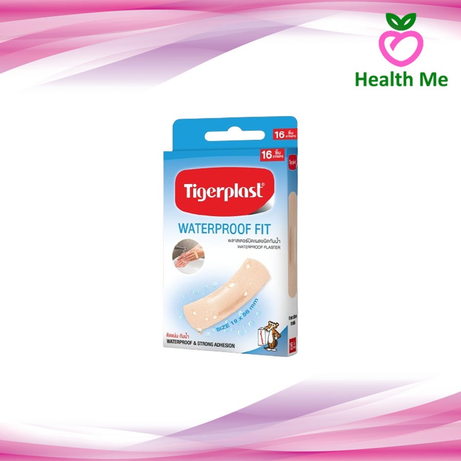 TIGERPLAST WATERPROOF FIT  พลาสเตอร์ปิดแผลกันน้ำ 16 ชิ้น/กล่อง