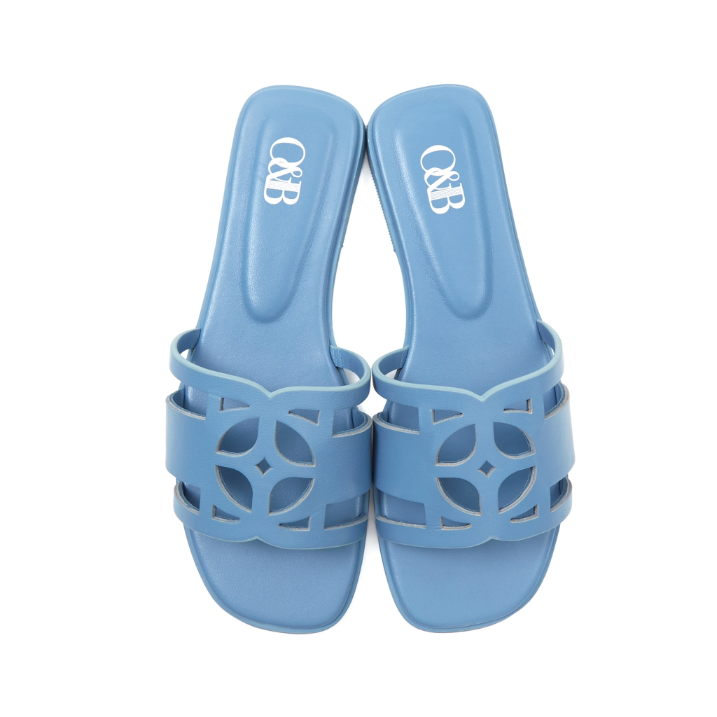 O&B รองเท้าหนังแพะ รุ่น OANDB SANDALS IN ELEMENTAL BLUE-11148CG00628F_U4BLXX