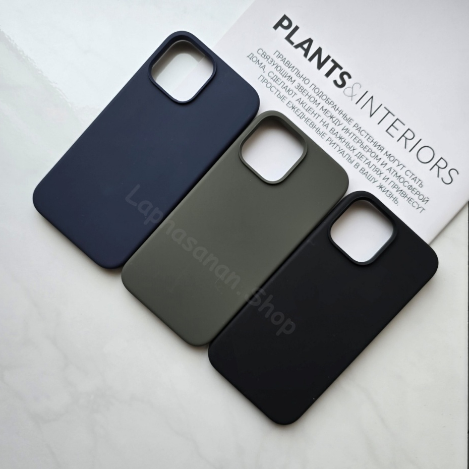 i7-17Promax เคสซิลิโคน Silicone Case สีดำ สีกรม สีเทาเข้ม พร้อมส่ง