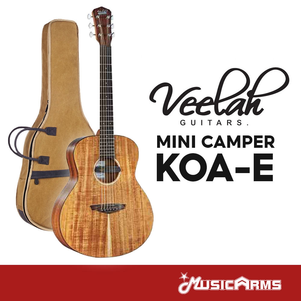 Veelah Mini Camper Koa E กีต้าร์โปร่งไฟฟ้า แถมฟรีกระเป๋า