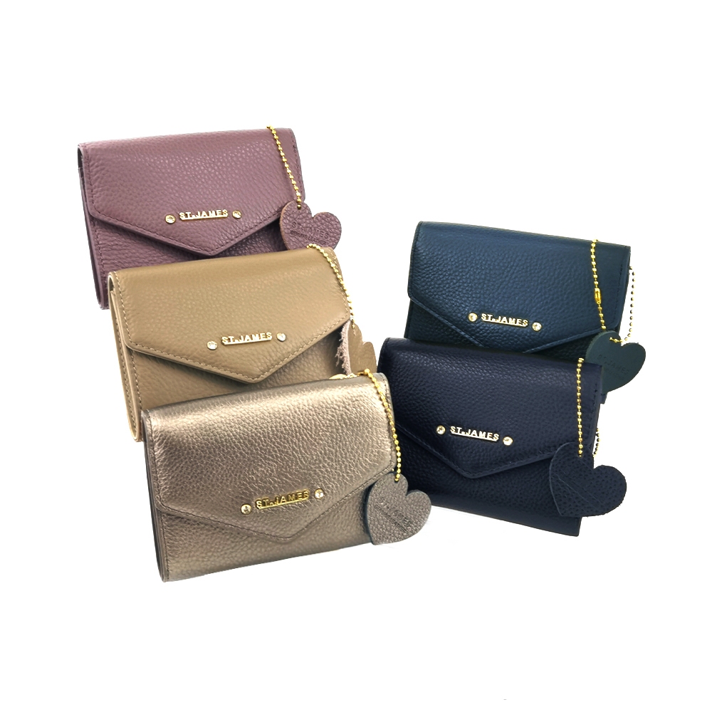 ST.JAMES กระเป๋าสตางค์หนังแท้/กระเป๋าสตางค์ใบสั้น รุ่น JUDE (มี 5 สี) | กระเป๋าสตางค์ ผู้หญิง