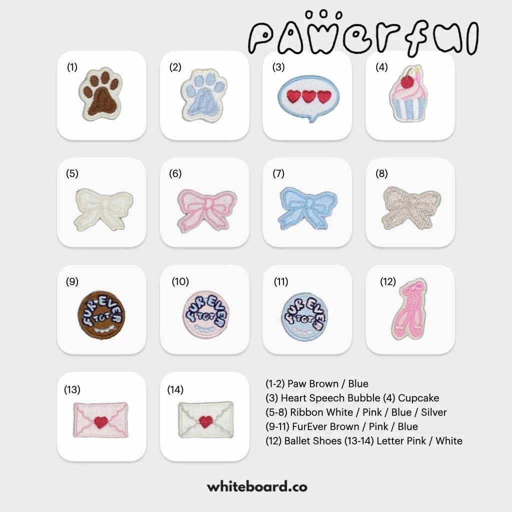 Whiteboard.co Patch for Phone Case - Size M [PAWerful Collection] แพทช์ตุ๊กตาติดตกแต่ง (ซื้อผ่าน Shopee Video ลด 30%)