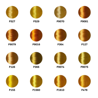 ไหมปัก GEM Embroidery Thread โทนเหลือง Yellow ซักฟอกสีไม่ตก 3,000 เมตร Oeko-Tex Class 1