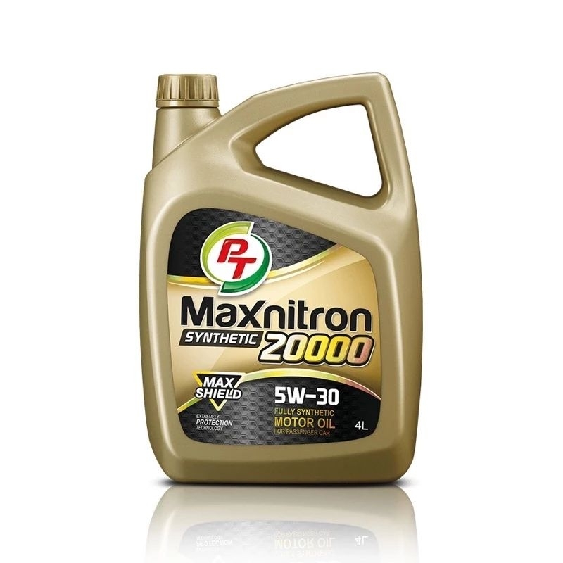น้ำมันเครื่องสังเคราะห์แท้ Pt Maxnitron Synthetic 20000 5W-30 ขนาด 4 ลิตร