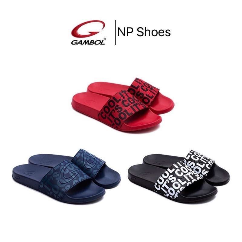 [ลูกค้าใหม่ราคา 1 บาท ]🍀GAMBOL แกมโบล รองเท้าแตะสวมผู้หญิง/ผู้ชาย GM 42181 Size 36-43
