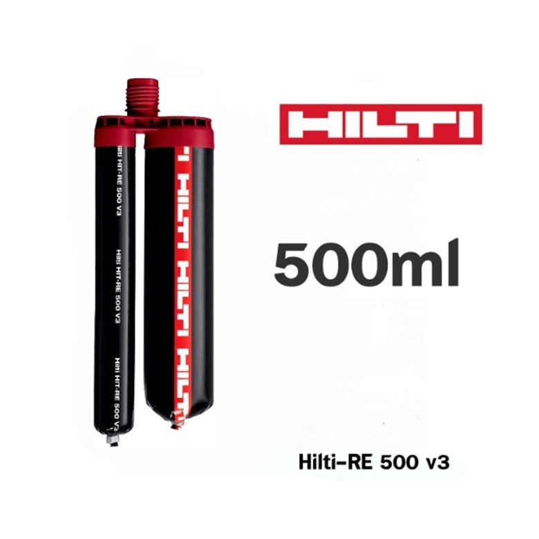 HILTI น้ำยาเสียบเหล็ก HILTI HIT-RE 500 V3 เคมีเจาะเสียบเหล็ก 500ml / 705g ของแท้