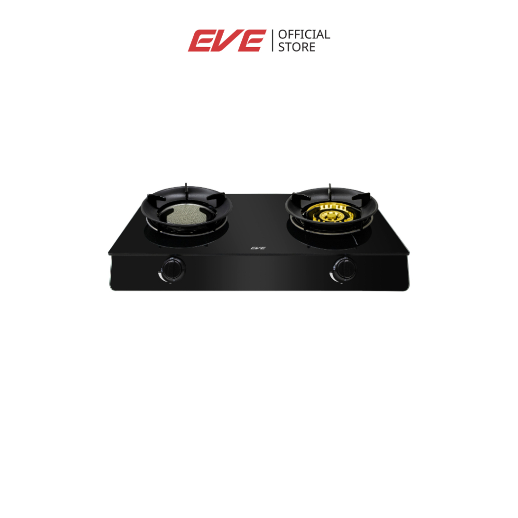 EVE เตาแก๊สตั้งโต๊ะ 2 หัวคู่ หัวเตาแก๊ส ผสม หัวเตาอินฟาเรด HP75-1Q1SIR/FGB