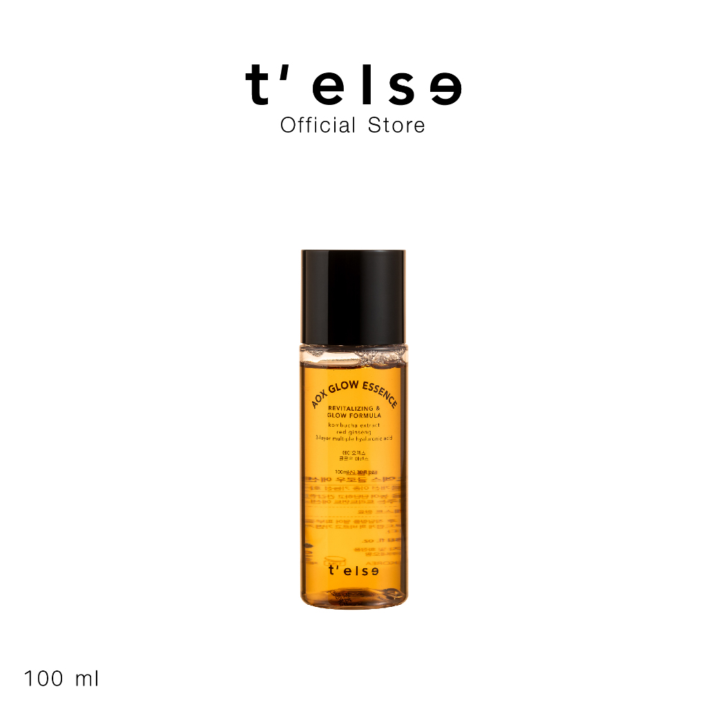 T'else Aox Glow Essence 100ml น้ำตบเซรั่มคงความอ่อนเยาว์ ปรับผิวฉ่ำโกล์ว
