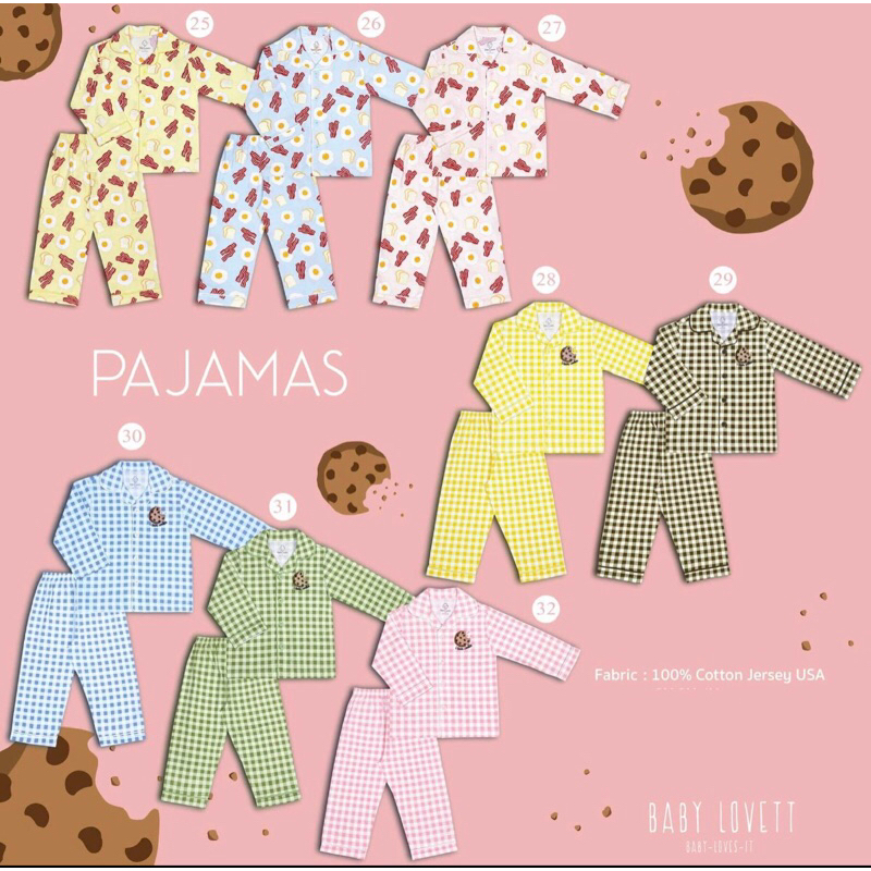 Baby lovett, Cookies, Pajamas Size 4Y [New]