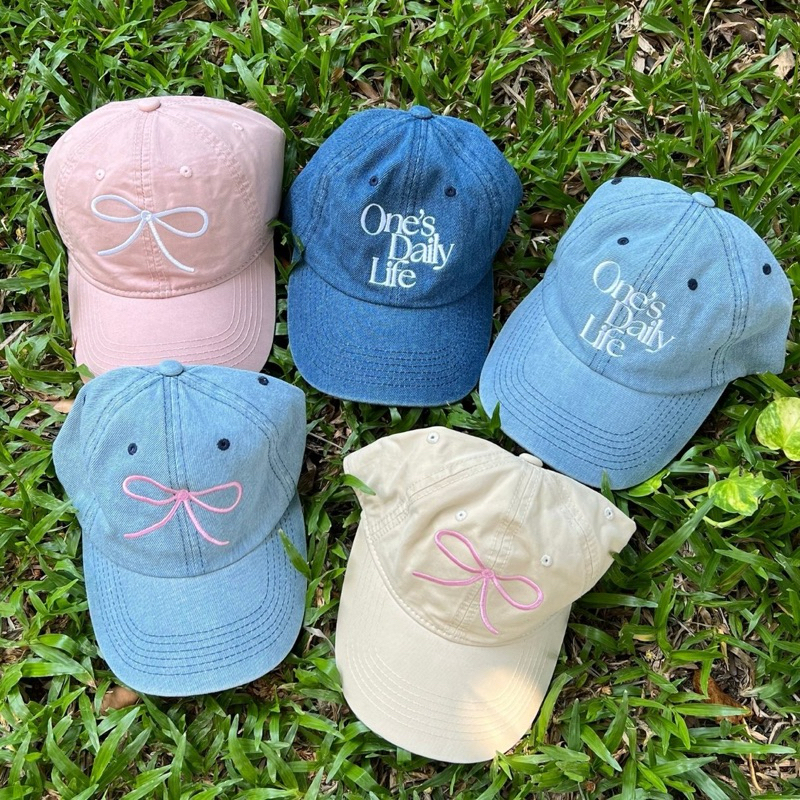 Jiwliw Cap - หมวก ปักอักษร, ปักโบว์