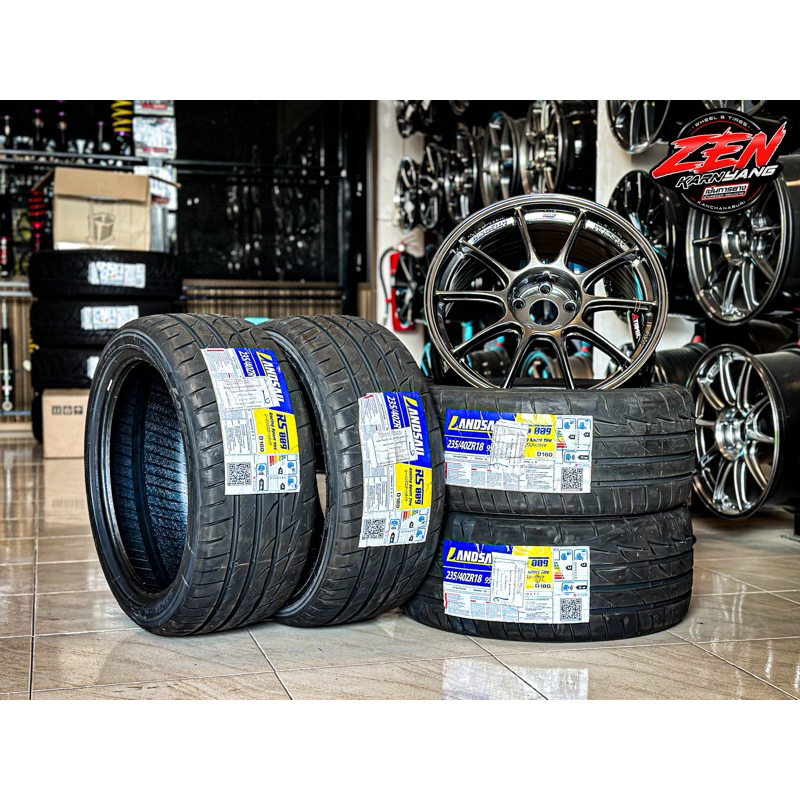 ล้อ TC105X ขอบ18“ 8.5 ET35 PCD 5/114.3 พร้อมยาง 235/40R18 LANDSAIL RS009 ปี23