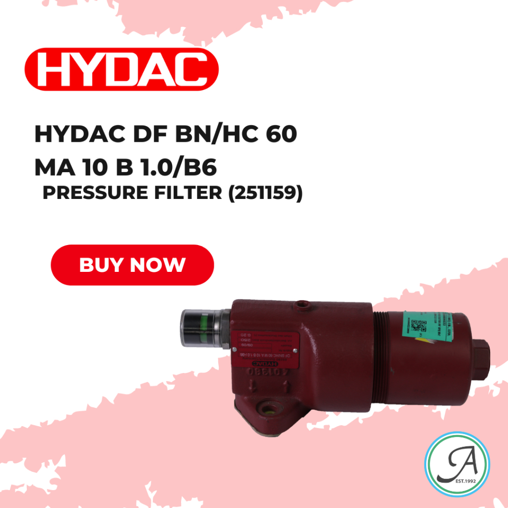 HYDAC DF BN/HC 60 MA 10 B 1.0/B6 PRESSURE FILTER (251159) ไส้กรองน้ำมันไฮดรอลิค