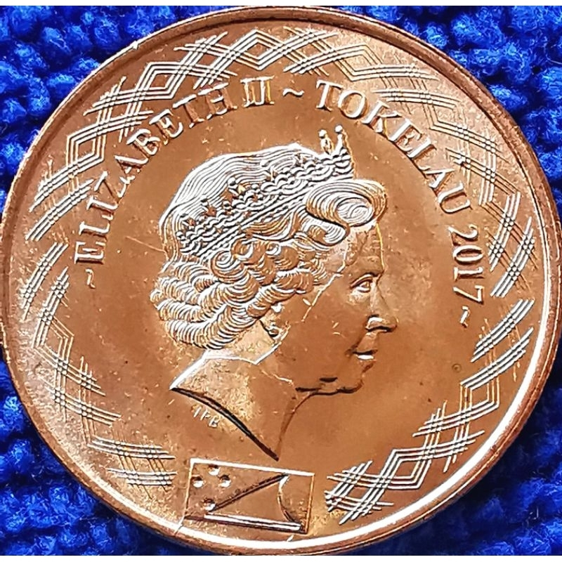 เหรียญ​โตเกเลา​ Tokelau, 1 Cent, (Elizabeth​ 4th​ portrait), #4101, ไม่​ผ่าน​ใช้​ UNC