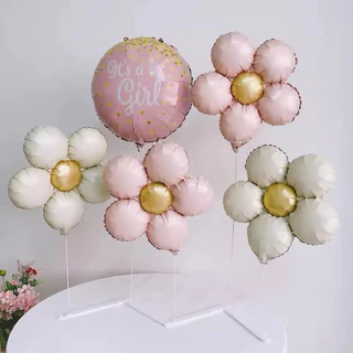 [พร้อมส่ง] ลูกโป่งฟอยล์ดอกไม้สีพาสเทล เนื้อเงา ได้ 3 ชิ้น ลูกโป่งฟอยล์ดอกไม้ มีหลายสี น่ารัก ตกแต่งปาร์ตี้ พร็อพถ่ายรูป