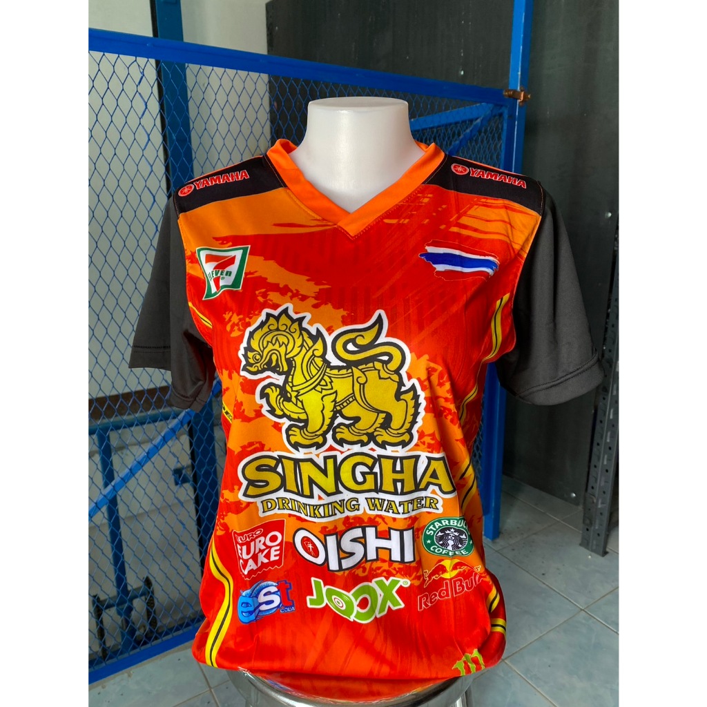 **โล๊ะสต๊อก*** เสื้อกีฬา เสื้อฟุตบอลพิมพ์โลโก้ เสื้อวิ่ง ผ้าไมโครอย่างดี รับประกันโลโก้ไม่หลุดลอก CPUลาย ลาย11