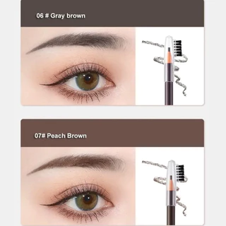 ดินสอเขียนคิ้ว ไซส์พิเศษ 2mm. ชนิดปอกเปลือก เขียนง่ายกว่าเดิม มี 6 สี ให้เลือก พร้อมหวีแปรงปักคิ้ว