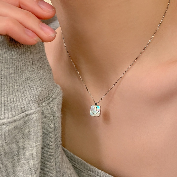 ⭐พร้อมส่งจากไทย⭐ สร้อยเงิน จี้คริสตัลประดับเพชร จี้เพชร สร้อยคอ เครื่องประดับผู้หญิง สไตล์เกาหลี NMIX3 - รูปที่ 5