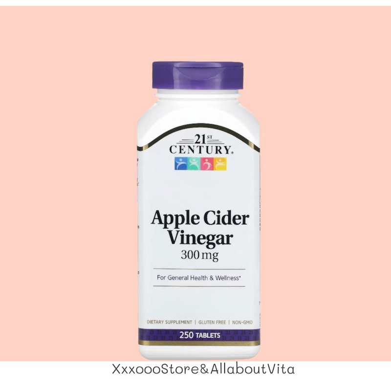 พร้อมส่ง 21st century Apple cider Vinegar 250 เม็ด