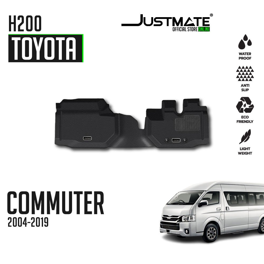 [JUSTMATE] TOYOTA พรมปูพื้นรถยนต์ COMMUTER H200 2004 - 2018 เฉพาะคู่หน้า