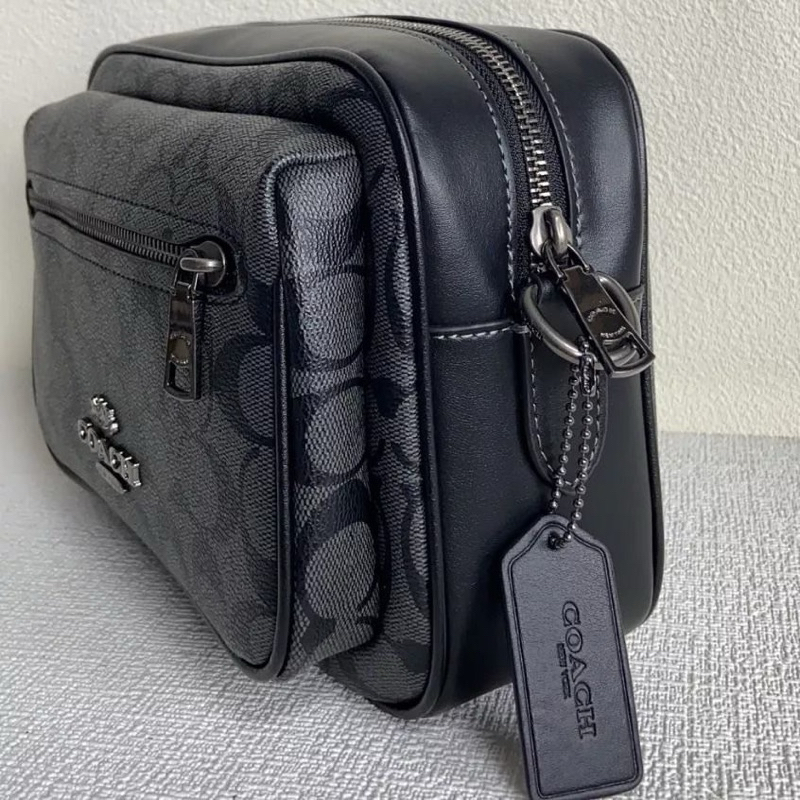 พร้อมส่งที่ไทยแท้ 100% รุ่นใหม่ Coach Elias Crossbody In Signature Canvas 9 3/4“