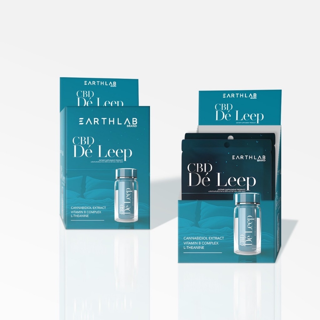 Earth Lab De'-Leep Soft gel กล่อง ( 6 ซอง ) l ผลิตภัณฑ์เสริมอาหาร ตัวช่วยเรื่องการนอน