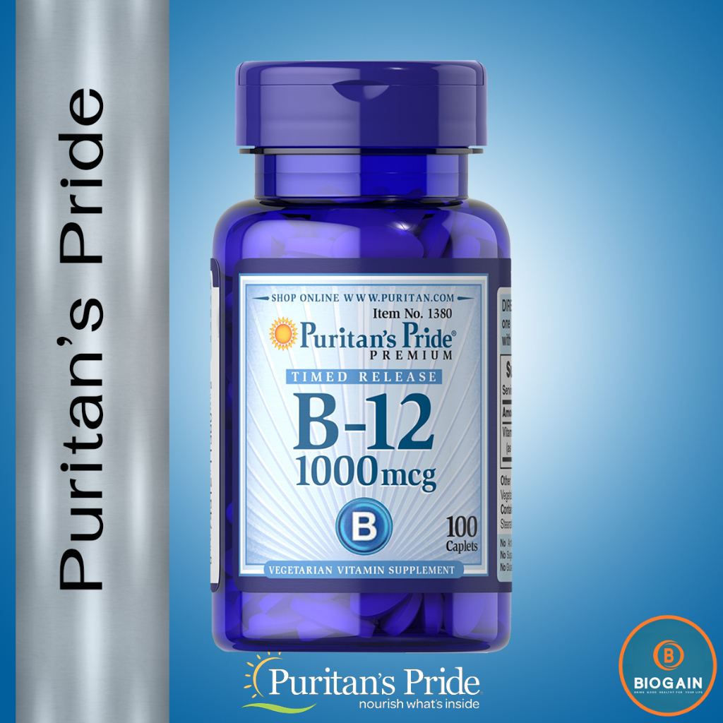 Puritan's Pride Vitamin B-12 1000 mcg Timed Release 1000 mcg / 100 Caplets.