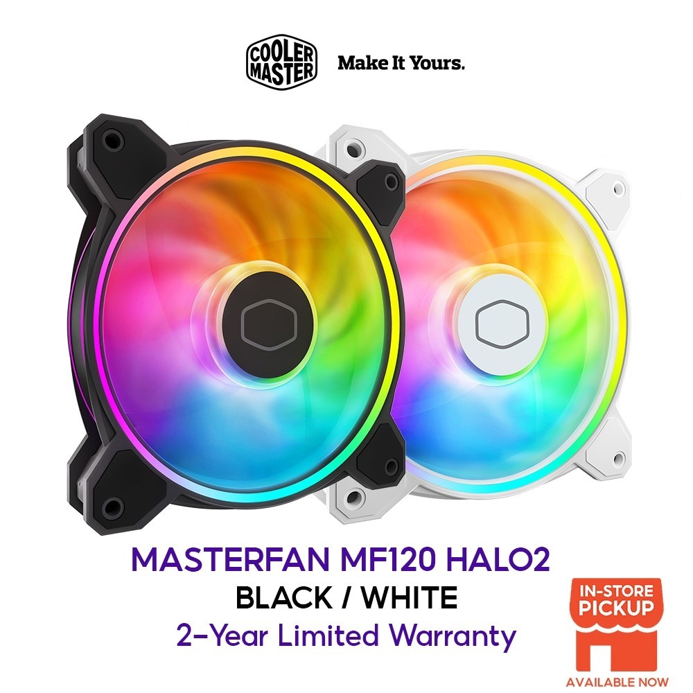 FAN Cooler Master MasterFan MF120 Halo MF120 Halo2 Duo-Ring ARGB Lighting 120mm Fan # พัดลมเคส