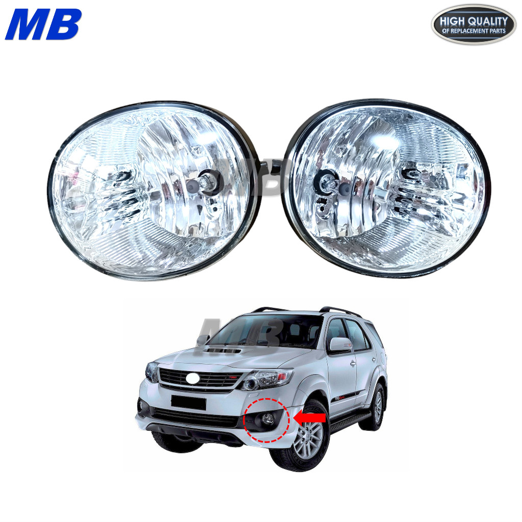 ไฟตัดหมอก ฟอร์จูนเนอร์ FORTUNER โคมไฟตัดหมอก ปี 2005 - 2014 งานดี * แพ็ค1คู่ * TY-013