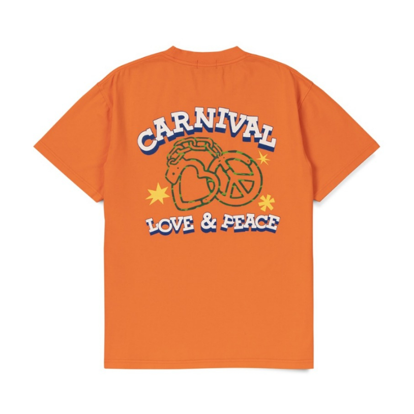 ⭐️CARNIVAL HANDCUFFS WASHED T-SHIRT ORANGE⭐️