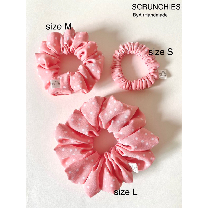 ยางมัดผม Scrunchies bright summer ลายจุด น่ารักสดใส สำหรับผู้หญิง