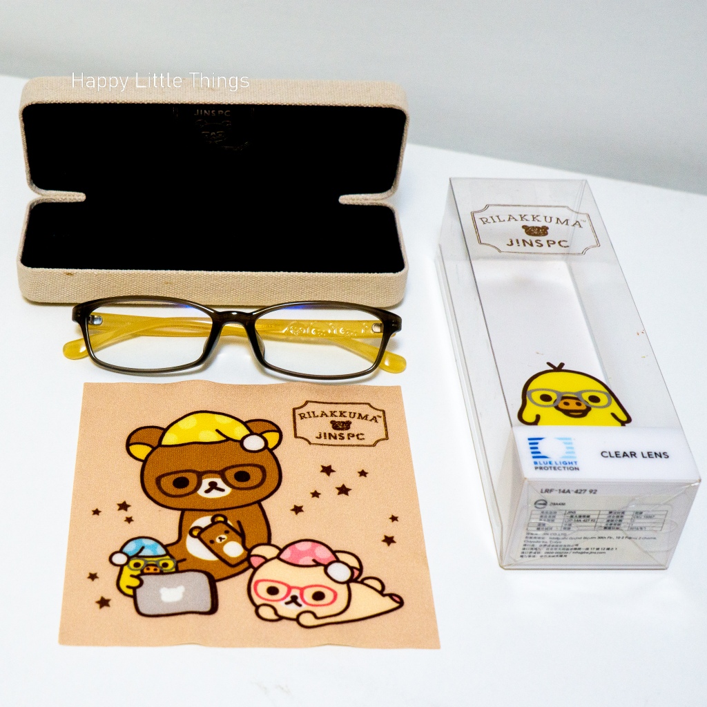 [มือสอง ไม่ค่อยใช้ สภาพเหมือนใหม่] Rilakkuma x Jins PC Blue Light Cut แว่นกรองแสงสีฟ้า แว่นกันแสงสีฟ