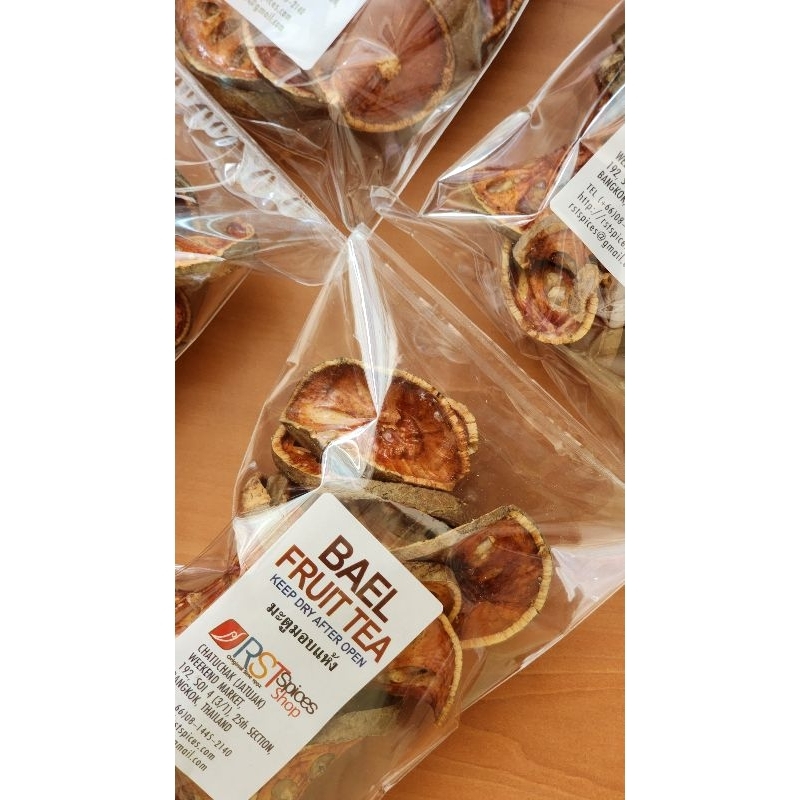 มะตูมอบแห้ง คัดพิเศษ อย่างดี bael fruit tea 100กรัม และ 500กรัม