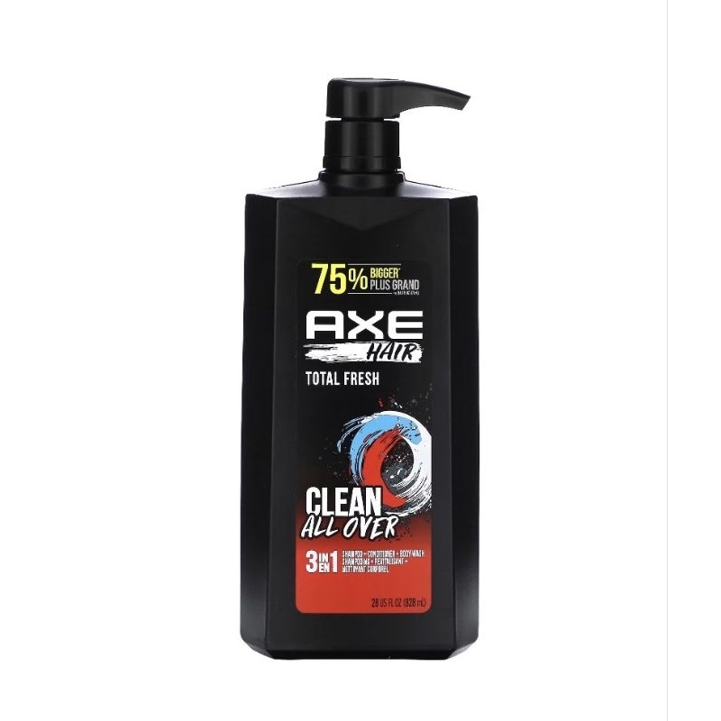 AXE 3-in-1 Body Wash Shampoo and Conditioner Easy Hair and Body Wash Men's Shampoo 28 oz