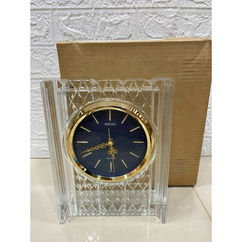 นาฬิกาตั้ง SEIKO จอกระจก บอดี้คริสตัล นาฬิกามือสองจากญี่ปุ่น นาฬิกา clock