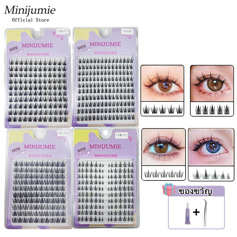 ขนตาปลอม ขนตาช่อ รุ่น ปีศาจ ยาว11-13mm 120 ช่อ[แถมกาวติดขนตา]