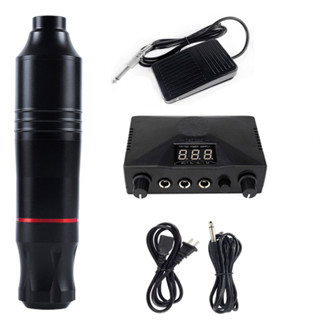 เครื่องสัก แถมอุปกรณ์ครบชุด แหล่งจ่ายไฟสัก เหยียบ