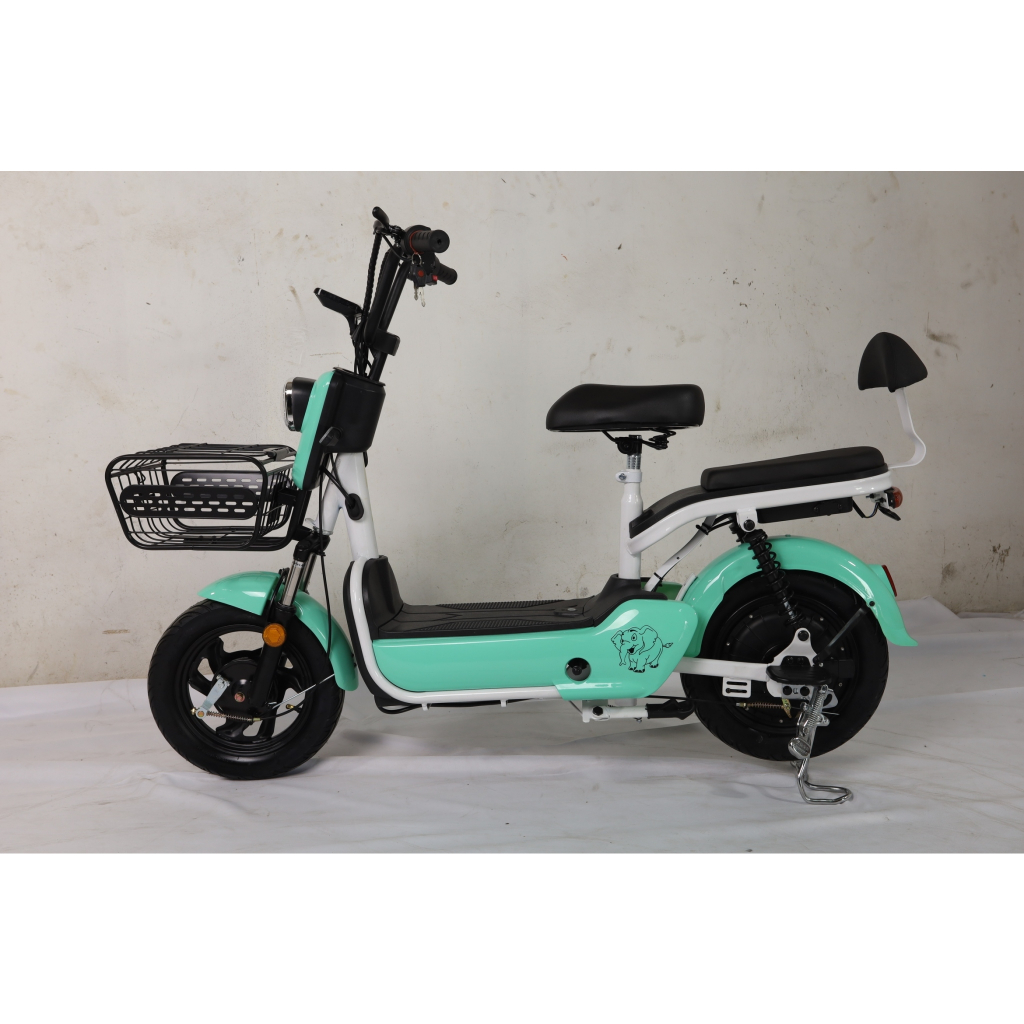 รถจักรยานไฟฟ้ามอเตอร์ไซค์ไฟฟ้ารุ่นA2สีสวย ราคาพร้อมแบตเตอรี่ 48v12a ถอดแบตชาร์ทนอกได้ มอเตอร์500wประกอบพร้อมแบต100%