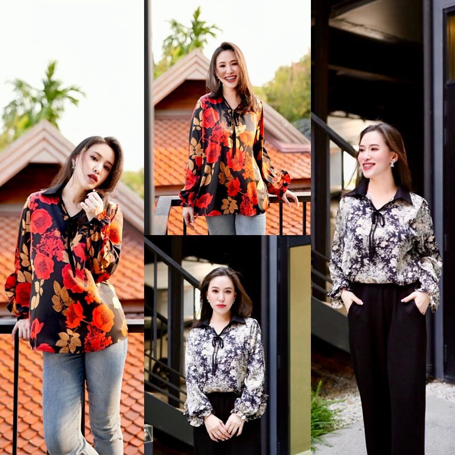 Lynlalin เสื้อซาตินโอลิเวีย ความสวยฉบับพรีเมี่ยม ให้ลุคสวยหรูดูเลดี้มาก รุ่น แมรี่โกลด์