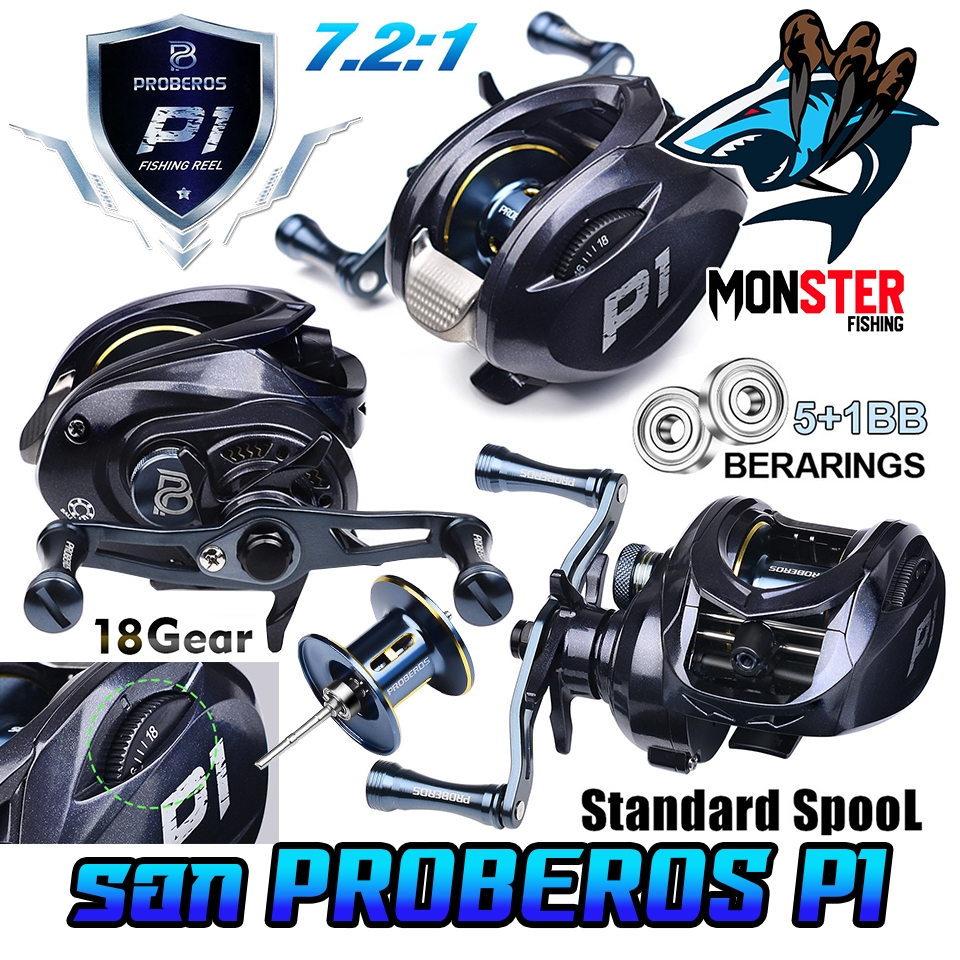 รอกตกปลา รอกหยดน้ำ PROBEROS รุ่น P1 Standard Spool (5+1bb รอบ 7.2:1)