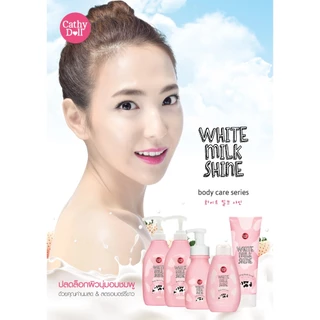 Cathy Doll ไวท์มิลค์ไชน์ พีลลิ่งบอดี้สครับ 320ml เจลนํ้านมระเบิดผิวใส
