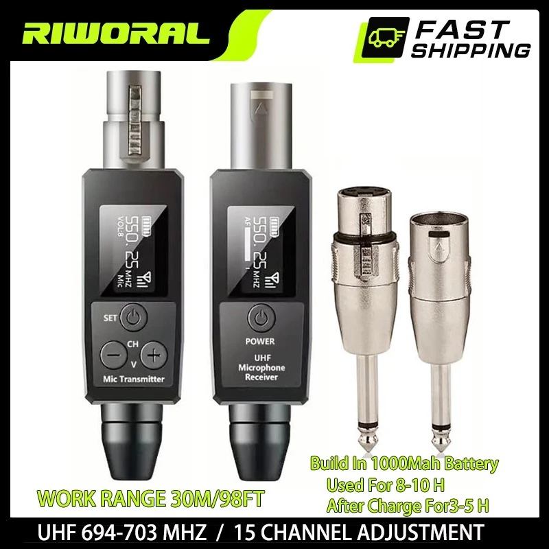 ไร้สาย ไมโครโฟนระบบ UHF XLR หญิง ถึง 6.5mm ชาย อะแดปเตอร์ แบบไดนามิก ไมโครโฟน & ดนตรี เครื่องดนต
