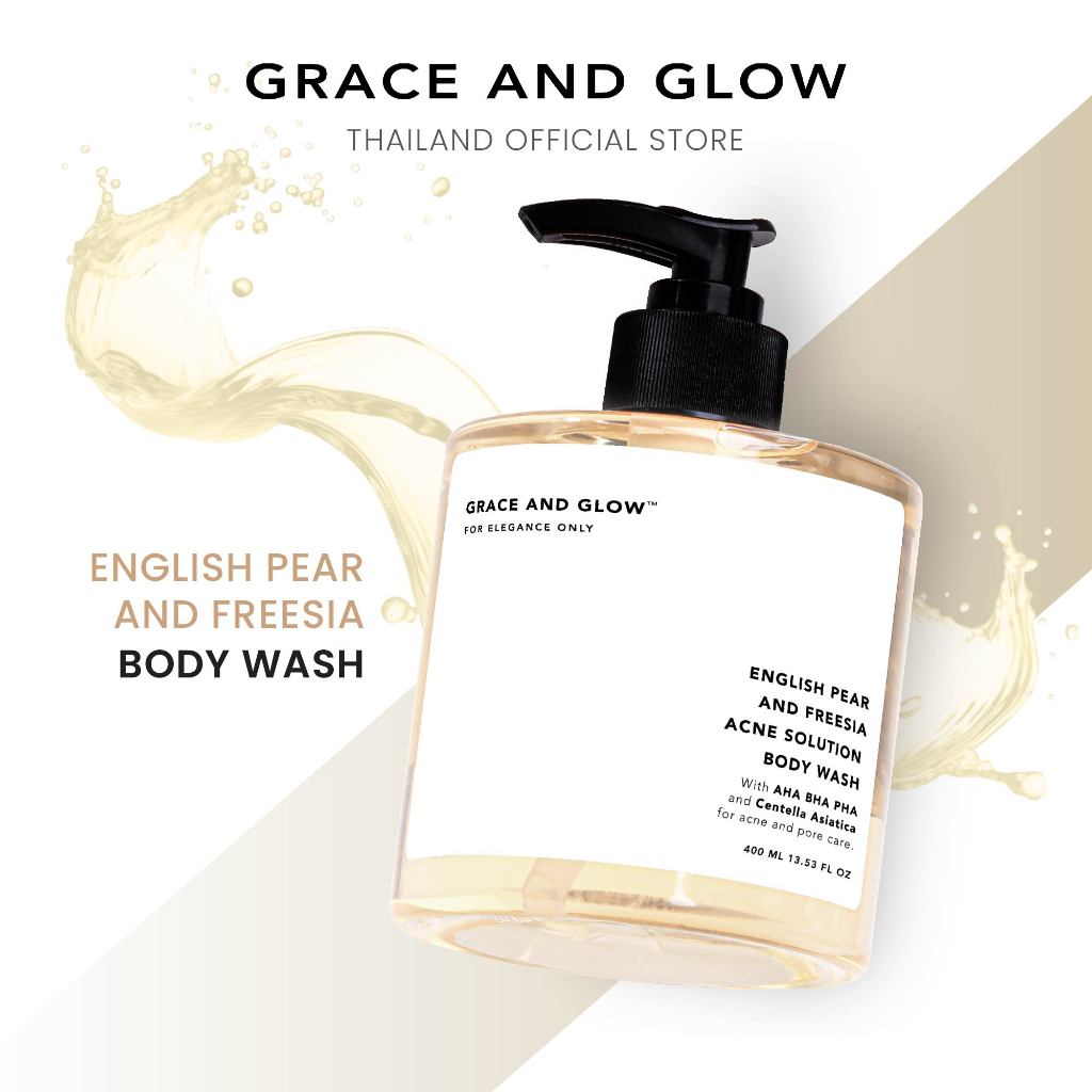 ซื้อ Grace and Glow English Pear and Freesia Acne Solution Body Wash ครีมอาบน้ำลดสิว 400ml