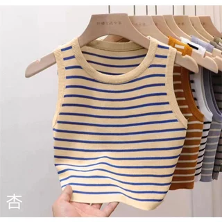 เสื้อครอปแขนกุด มีให้เลือกถึง 6 สี *พร้อมส่งจากไทย*