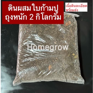 ดินผสมใบก้ามปู น้ำหนัก 2 กิโลกรัม วัสดุปลูกนำไปใช้ได้เลย