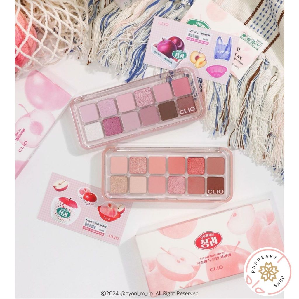 ( แท้/พร้อมส่ง / อ่านรายละเอียดก่อนสั่ง) CLIO PRO EYE PALETTE AIR 09 PEACH MATE APPLE,10 SEASON PLUM
