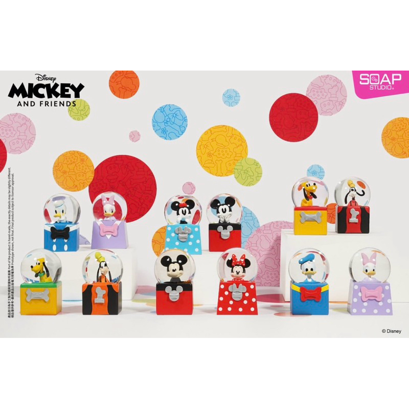 กล่องสุ่ม Soap Studio Mickey &amp; Friends Mini Candy Machine Snow Globe