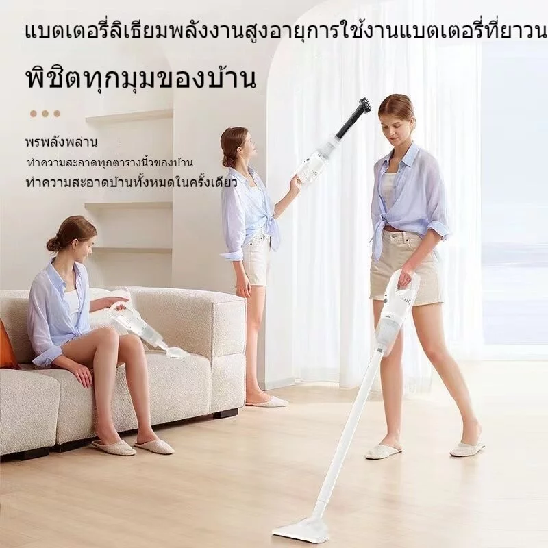 เครื่องดูดฝุ่นไร้สาย 12000pa แรงดูดสูง เหมาะสำหรับอพาร์ทเมนท์ขนาดเล็ก เครื่องดูดฝุ่น thumbnail 6