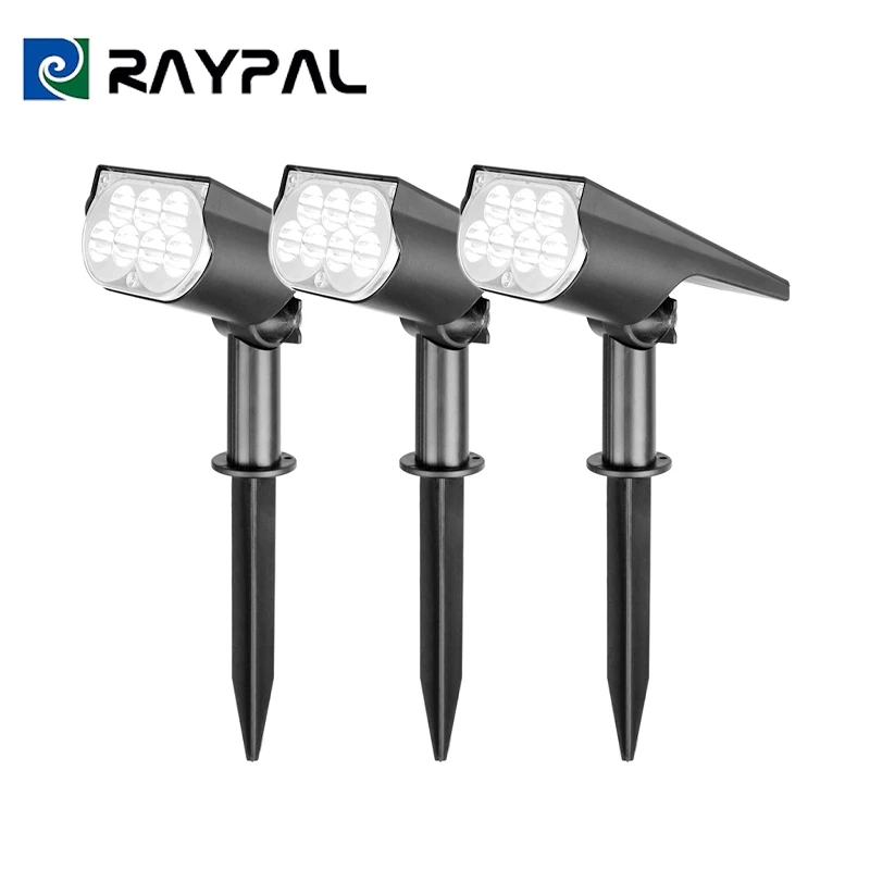 RAYPAL ไฟปักสนามโซล่าเซลล์ ไฟสวนโซล่าเซลล์ สปอตไลท์โซล่าเซลล์ สปอตไลท์ led โคมไฟสนาม 1โคมไฟมี7สี