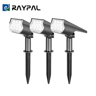 RAYPAL ไฟปักสนามโซล่าเซลล์ ไฟสวนโซล่าเซลล์ สปอตไลท์โซล่าเซลล์ สปอตไลท์ led โคมไฟสนาม 1โคมไฟมี7สี