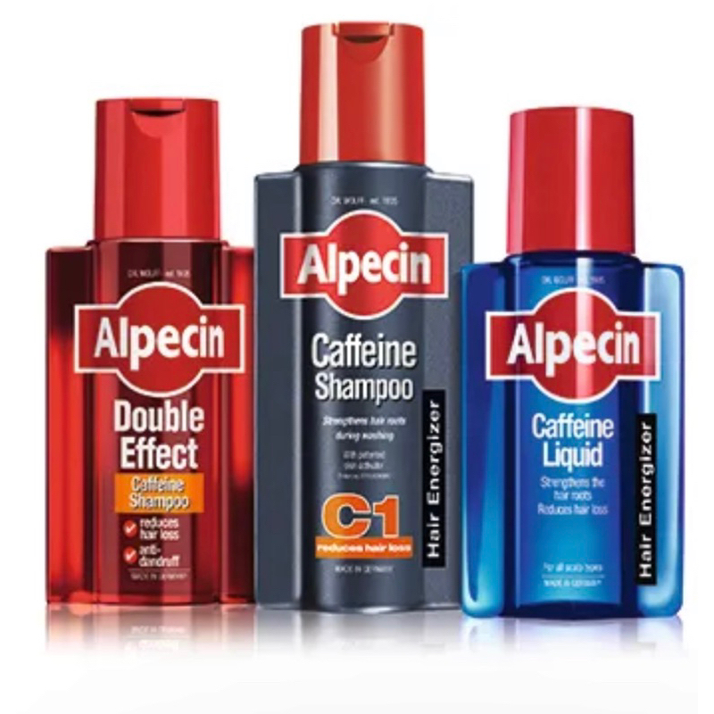 Alpecin Caffeine Liquid 200ml & Caffeine shampoo 250ml & Double effects shampoo 200ml